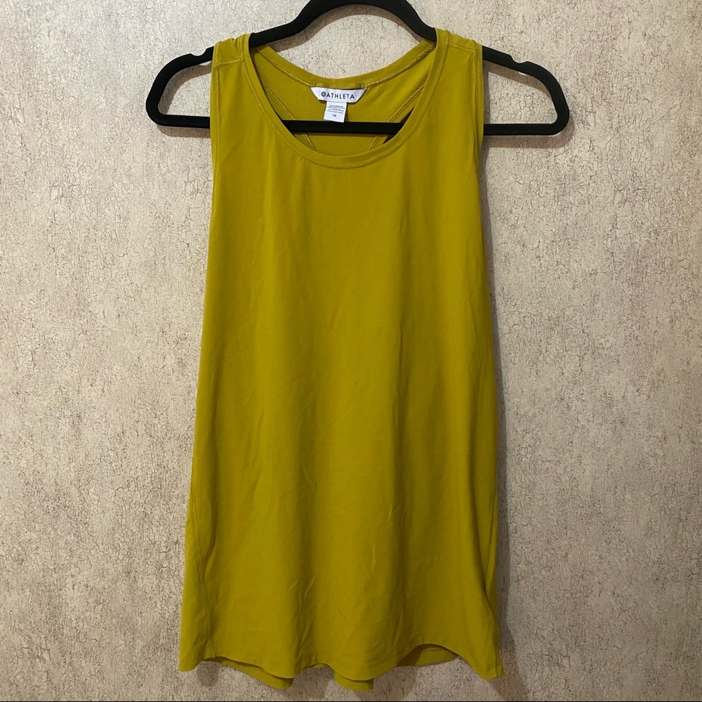 ATHLETA | 1X | Mustard Short Sleeve Workout Shirt